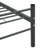 Estructura de cama de metal gris 200x200 cm 5