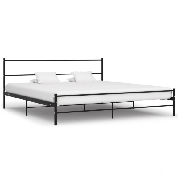Estructura de cama de metal negro 180x200 cm D