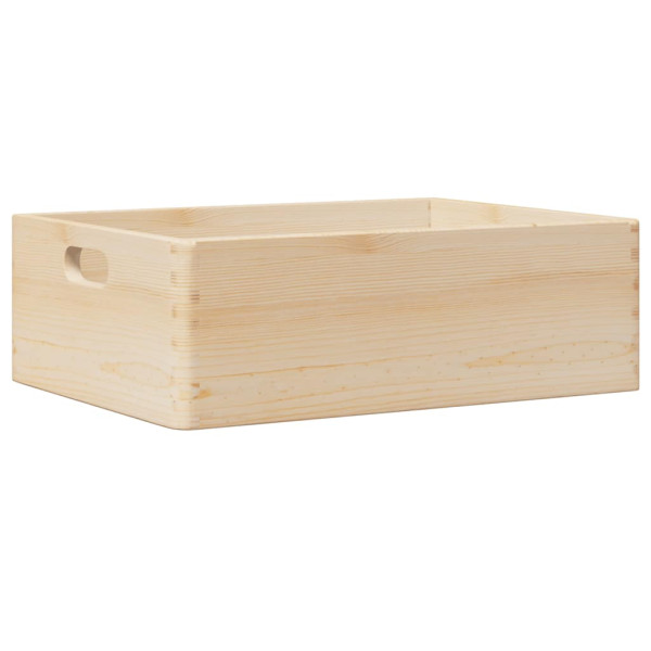 Caja de madera con asas madera maciza pino 40x30x13 cm M 2