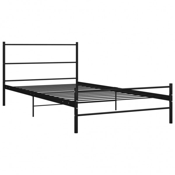 Estrutura de cama 100x200 cm metal preto M 2