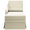 Chaise longue respaldo reposabrazos derecho terciopelo crema 4