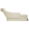 Chaise lounge c/ reforço/apoio de braços direito veludo creme 5