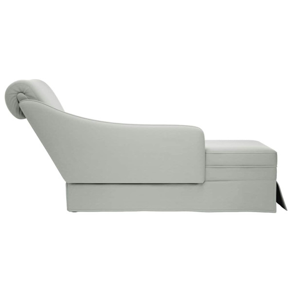 Chaise longue respaldo apoyabrazos derecho terciopelo M 5