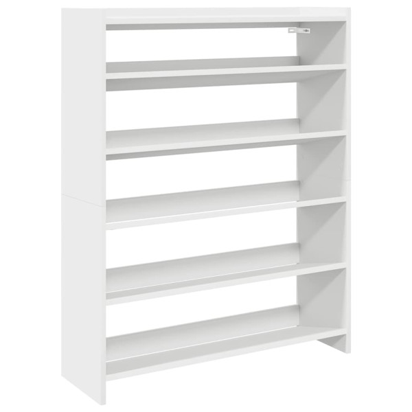 Mueble zapatero madera contrachapada blanco 80x25x100 cm M 2