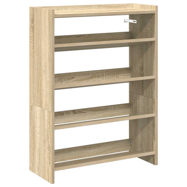 Mueble zapatero madera contrachapada roble sonoma 80x25x61.5 cm M 2
