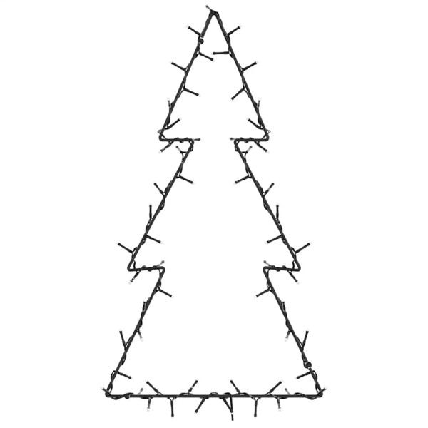 Luzes de Natal silhueta da árvore Natal 80 LEDs branco quente M 3