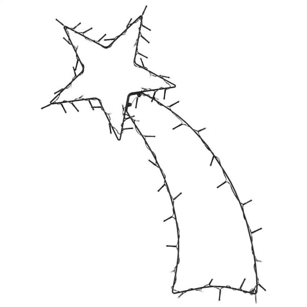 Luces de Navidad Estrella Fugaz Silueta 80 LEDs blanco cálido M 3