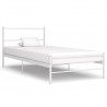 Estructura de cama de metal blanca 90x200 cm 1