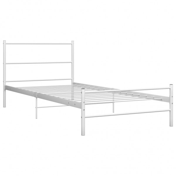 Estrutura de cama metal 90x200 cm branco M 2