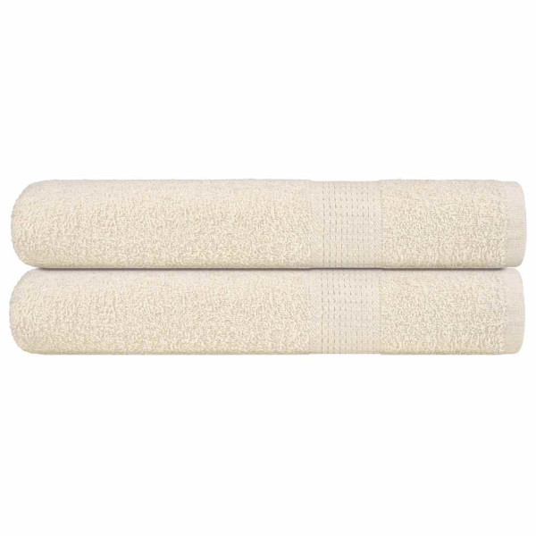 Toallas 2 piezas Crema 100x200 cm 360 g/m² 100% Algodón D