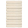 Toallas 10 piezas Crema 100x200 cm 360 g/m² 100% Algodón 1