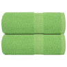 Toalhas de bidé 2pcs 30x50cm 360 gsm 100% algodão verde maça 1