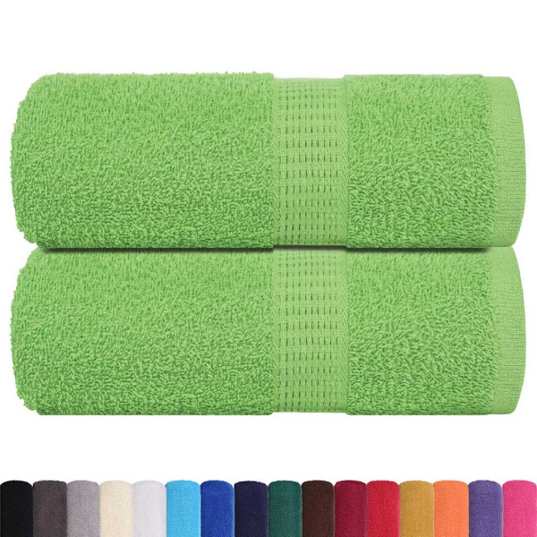 Toalhas de bidé 2pcs 30x50cm 360 gsm 100% algodão verde maça M 2