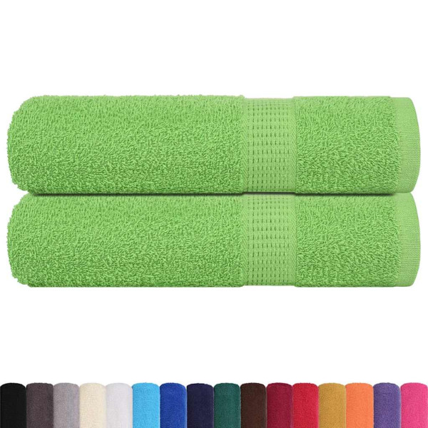 Toalhas banho 2pcs 70x140cm 360 gsm 100% algodão verde maça M 2