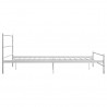 Estrutura de cama em metal branco 140x200 cm 4