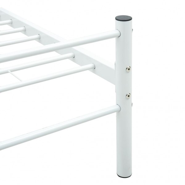 Estructura de cama de metal blanco 140x200 cm M 5