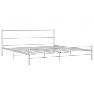 Estructura de cama de metal blanca 160x200 cm H