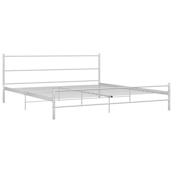 Estructura de cama de metal blanca 160x200 cm M 2