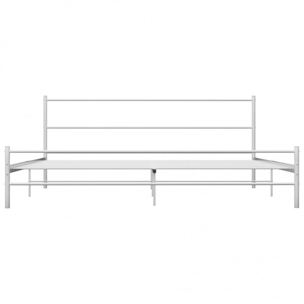 Estrutura de cama 160x200 cm metal branco M 3