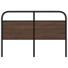 Cabeceira de cama 120cm derivados madeira/aço carvalho castanho 3