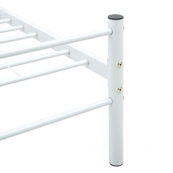 Estructura de cama de metal blanca 160x200 cm M 5
