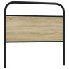 Cabeceira de cama 107 cm derivados madeira/aço carvalho sonoma 1