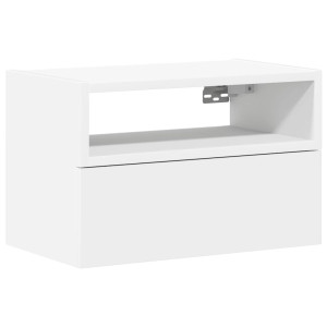 Mesa de cabeceira de parede 45x26x28.5 cm branco H