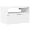 Mesa de cabeceira de parede 45x26x28.5 cm branco 2