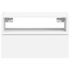 Mesa de cabeceira de parede 45x26x28.5 cm branco 4