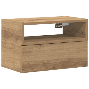 Mesa de cama de carvalho de madeira 45x26x28.5 cm H