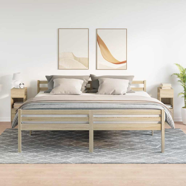 Mesas de cabeceira 2 pcs com gaveta 25x31x66 cm carvalho sonoma M 3