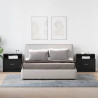 Mesas de cabeceira com gaveta 2 pcs 51x31x47 cm carvalho preto 3