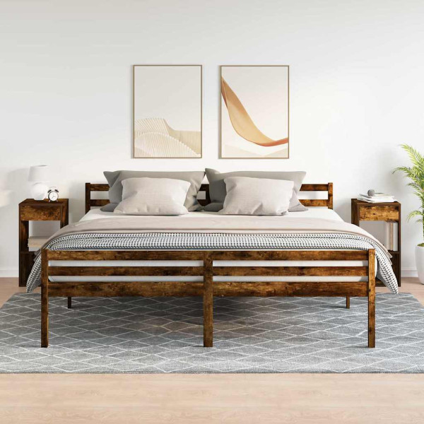 Mesillas de noche con cajón 2 uds roble ahumado 35x34x66.5 cm M 3