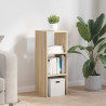 Librería apilable madera contrachapada roble sonoma 30x30x80 cm 3