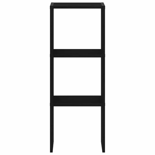 Librería apilable madera contrachapada roble negro 30x30x80 cm M 4