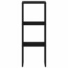 Librería apilable madera contrachapada roble negro 30x30x80 cm 4