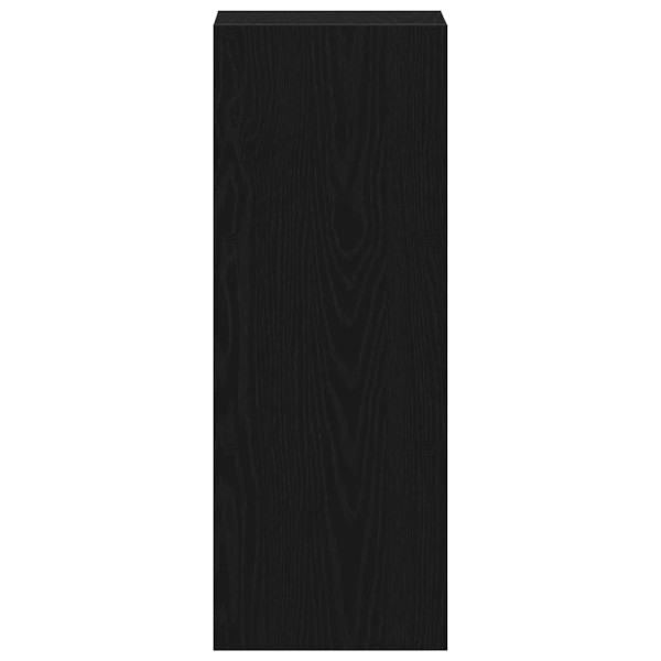 Librería apilable madera contrachapada roble negro 30x30x80 cm M 5