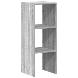 Librería apilable madera contrachapada sonoma gris 30x30x80 cm H