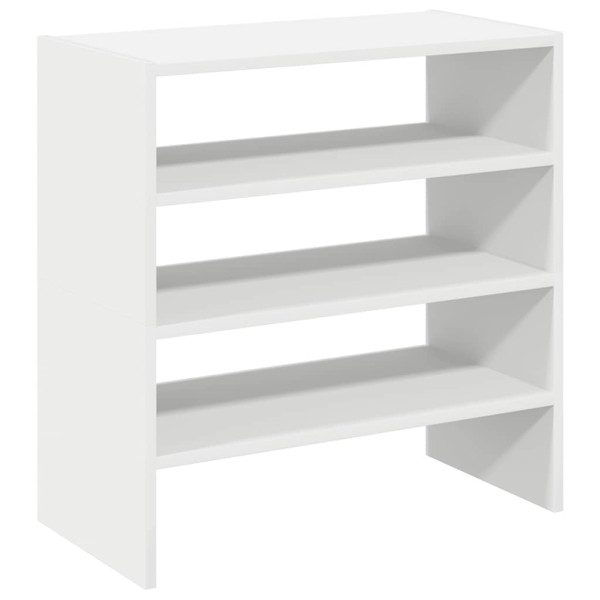 Zapateros 2 uds apilables blanco 60x30x30.5 cm M 2
