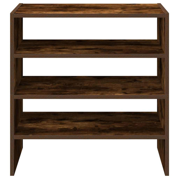 Zapateros 2 uds apilables roble ahumado 60x30x30.5 cm M 4