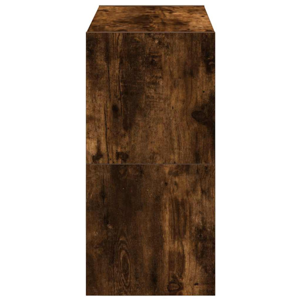 Zapateros 2 uds apilables roble ahumado 60x30x30.5 cm M 5