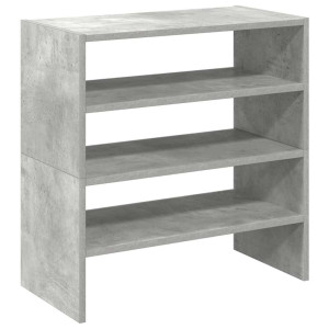 Sapateiras 2 pcs empilháveis 60x30x30.5 cm cinzento cimento H