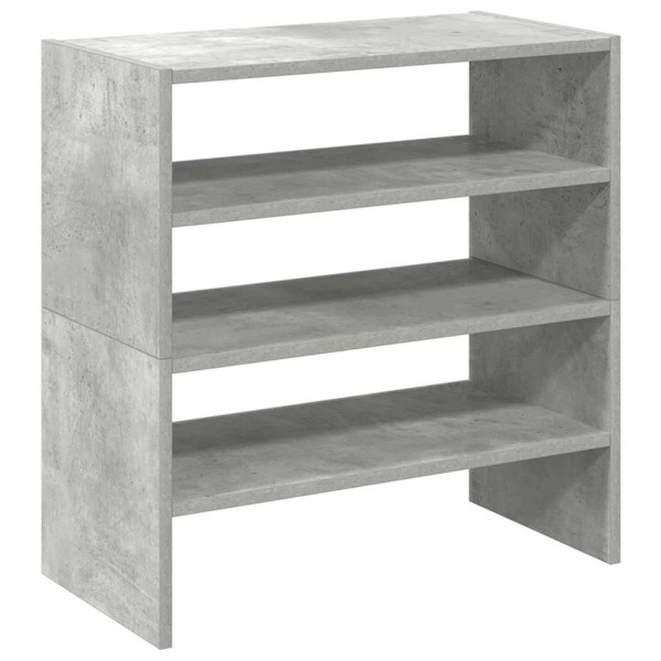 Sapateiras 2 pcs empilháveis 60x30x30.5 cm cinzento cimento M 2