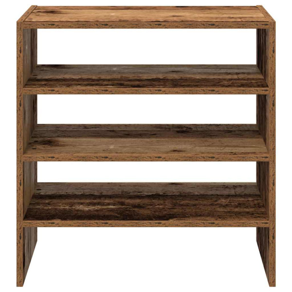 Sapateiras 2 pcs empilháveis 60x30x30.5 cm madeira velha M 4