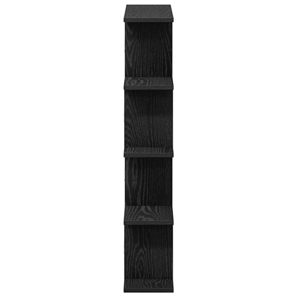 Estante cubo de pared 12 compartimentos madera ingeniería negro M 5