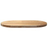 Tablero de mesa ovalado madera maciza de roble 100x50x4 cm 5