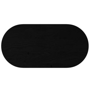 Tampo de mesa 120x60x2 cm carvalho maciça oval castanho-escuro H