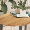 Tablero de mesa ovalado madera maciza de roble 100x50x2 cm 1