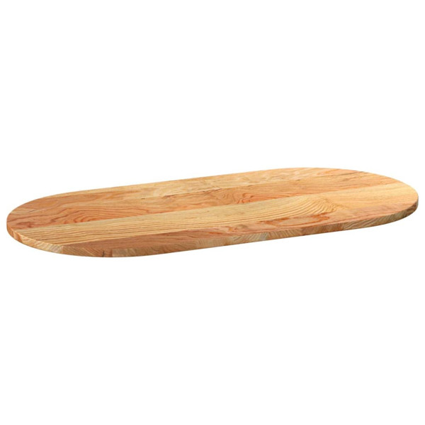 Tampo de mesa 100x50x2 cm carvalho maciça oval castanho-claro M 4