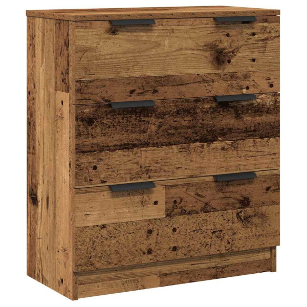 Aparadors 3 uds madera de ingeniería envejecida 60x30x70 cm M 5